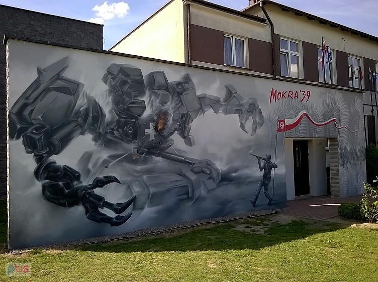i symboliczny mural wydarzeń sprzed 80 lat