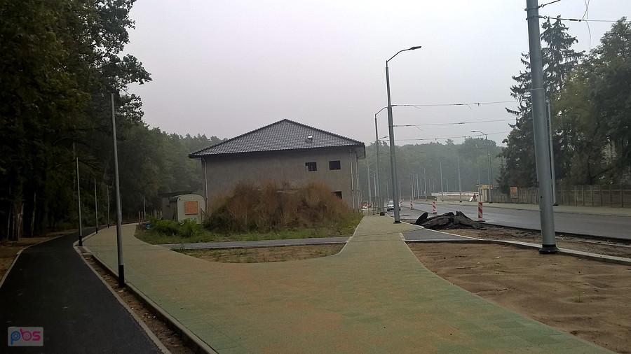 Przy stadionie Arkonii.