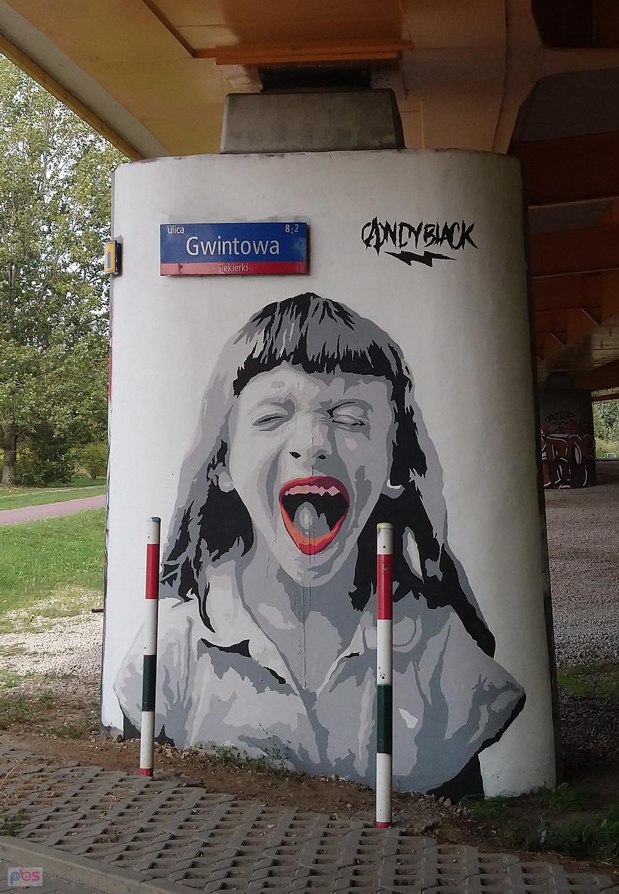 Mural "Krzycząca dziewczynka"