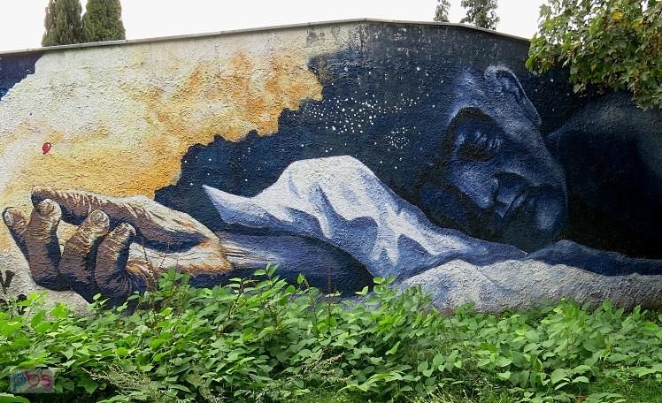 Mural na Polesiu w Łodzi
