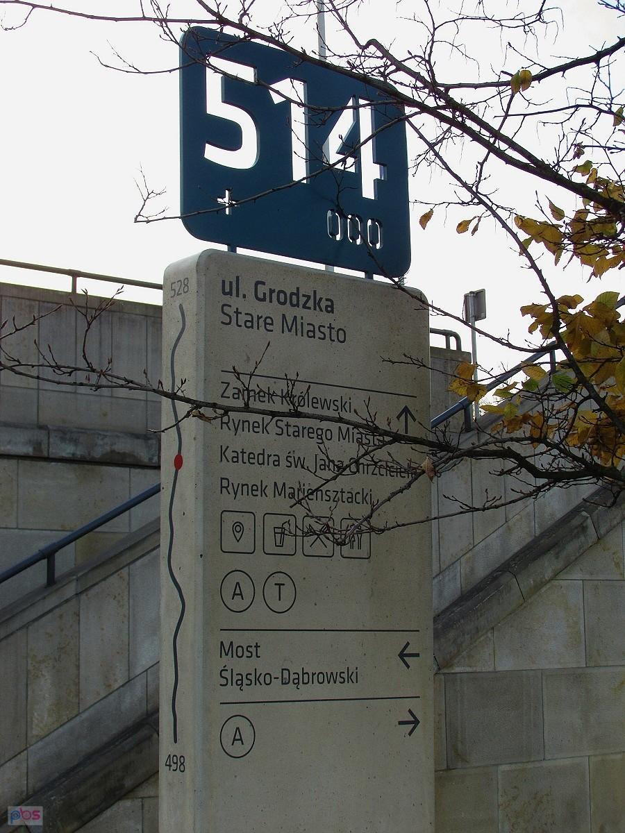 Słupek kilometrowy Wisły