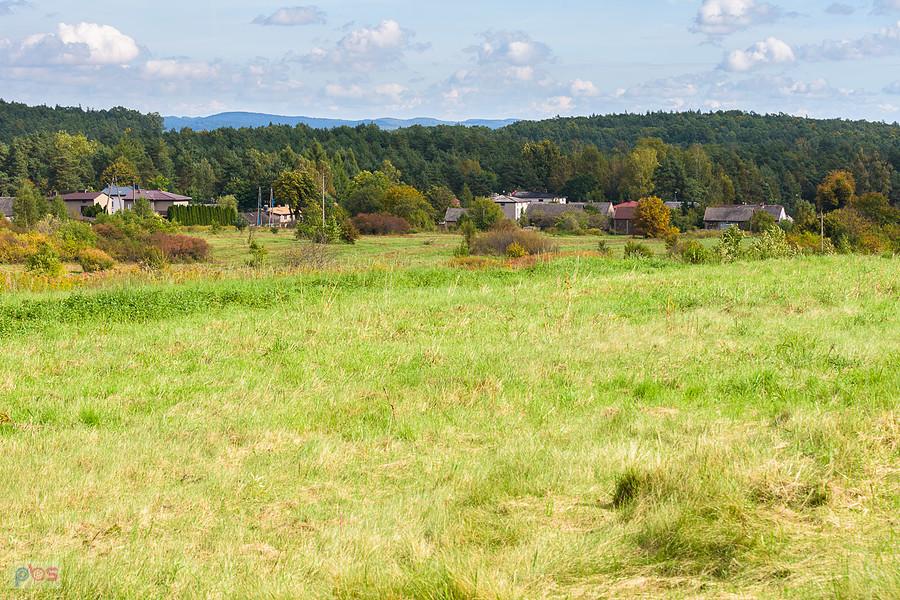 Dąbrowa Górnicza - Okradzionów - widoki od strony linii kolejowej z Łaz do Dąbrowy Górniczej Towarowej