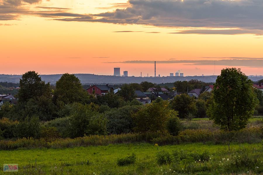 Kleparz - Bukowno i widoki w kierunku Elektrowni Jaworzno III
