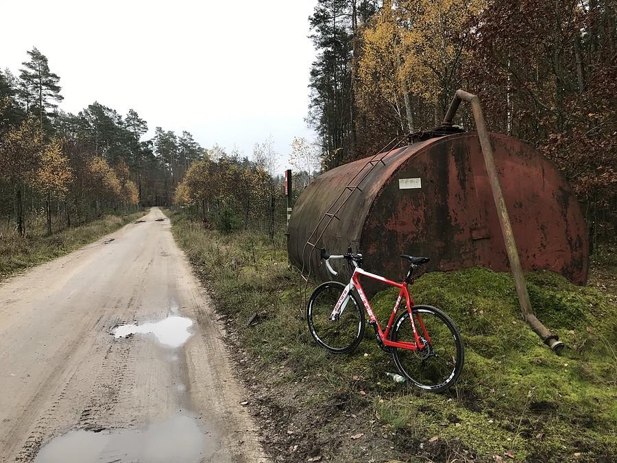 Droga powrotna i zbiornik p.poż w Puszczy Drawskiej