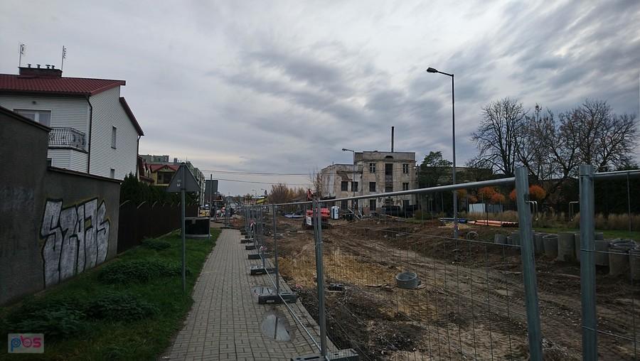 Remont skrzyżowania w Piasecznie, widok od Jarząbka