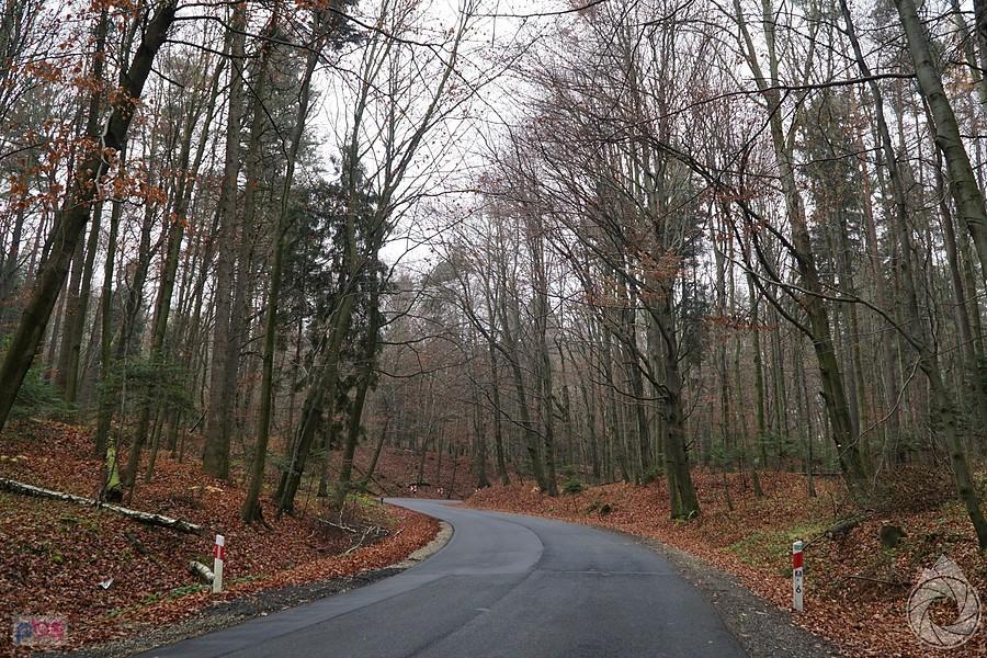 serpentyna podjazdu nad Ojców