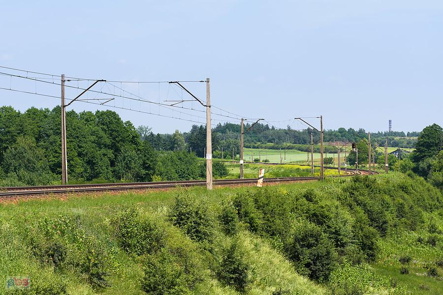 Linia kolejowa D29-8 w miejscowości Jastrząb, szlak: Szydłowiec - Jastrząb.