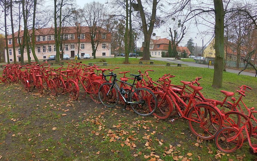 Coś nowego w Kórniku. Sztuka na Prowencie "Czerwony peleton" :)