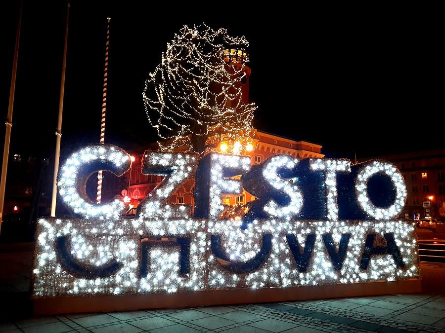 Świąteczne logo Częstochowy.