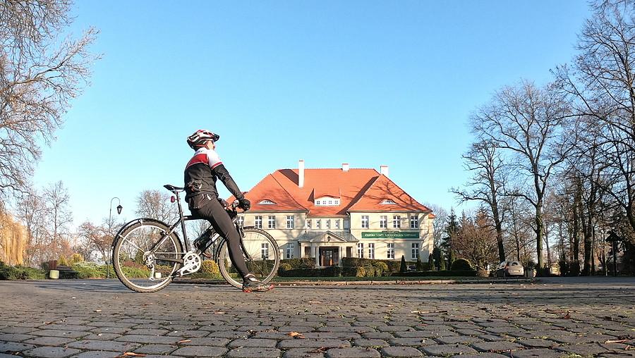 Przy pałacu w Grzybnie