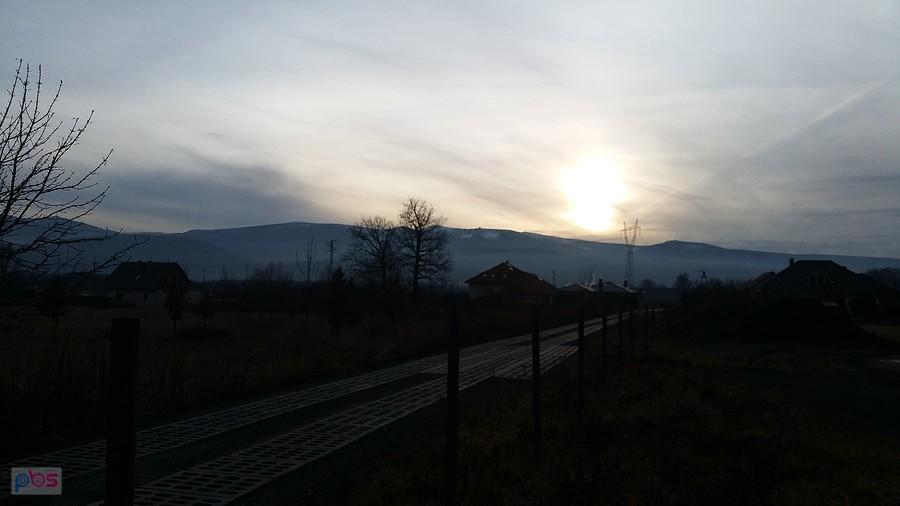 Śnieżne Kotły i zachód słońca