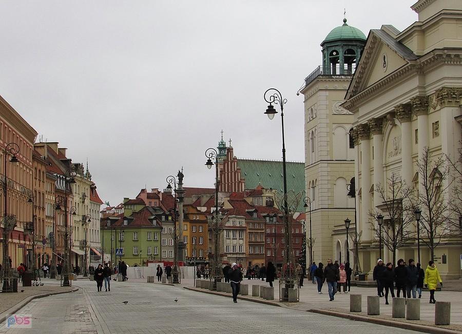 Krakowskie Przedmieście przy kościele św. Anny