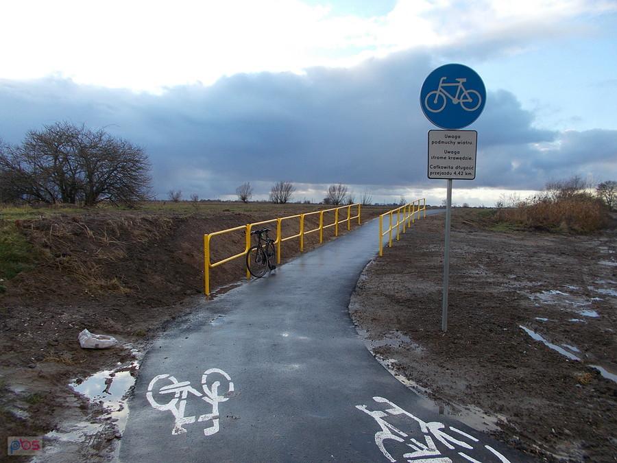 Początek ścieżki rowerowej Nowy Dwór Gdański - Tuja