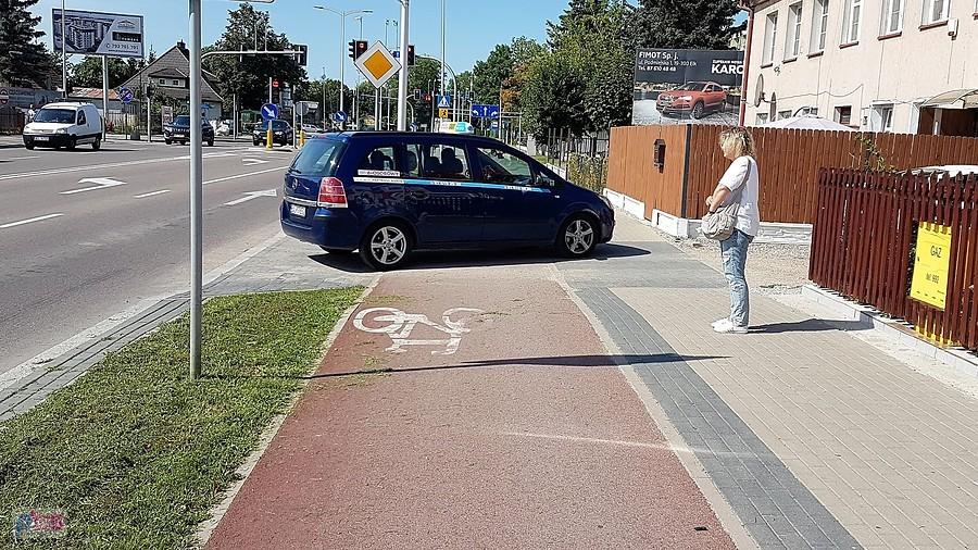 Ełk. Gorsza przejezdność drogi dla rowerów