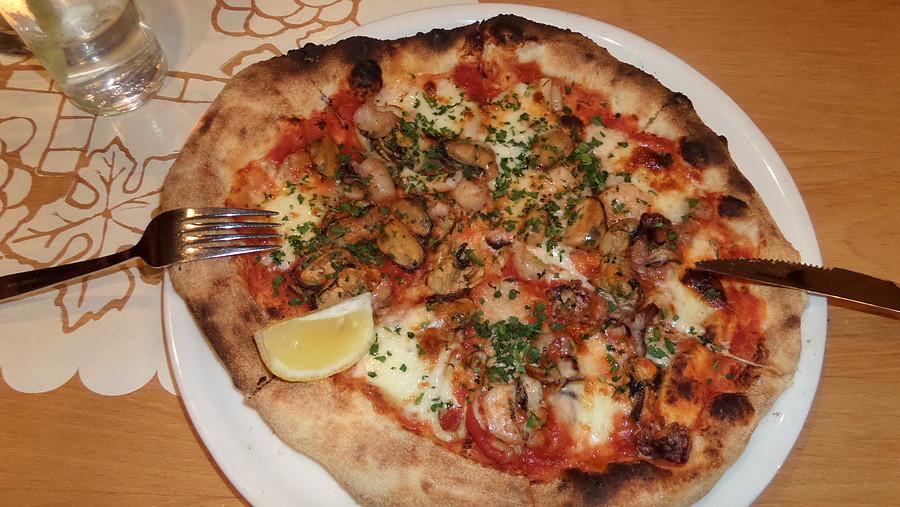 Pizza i frutti di mare