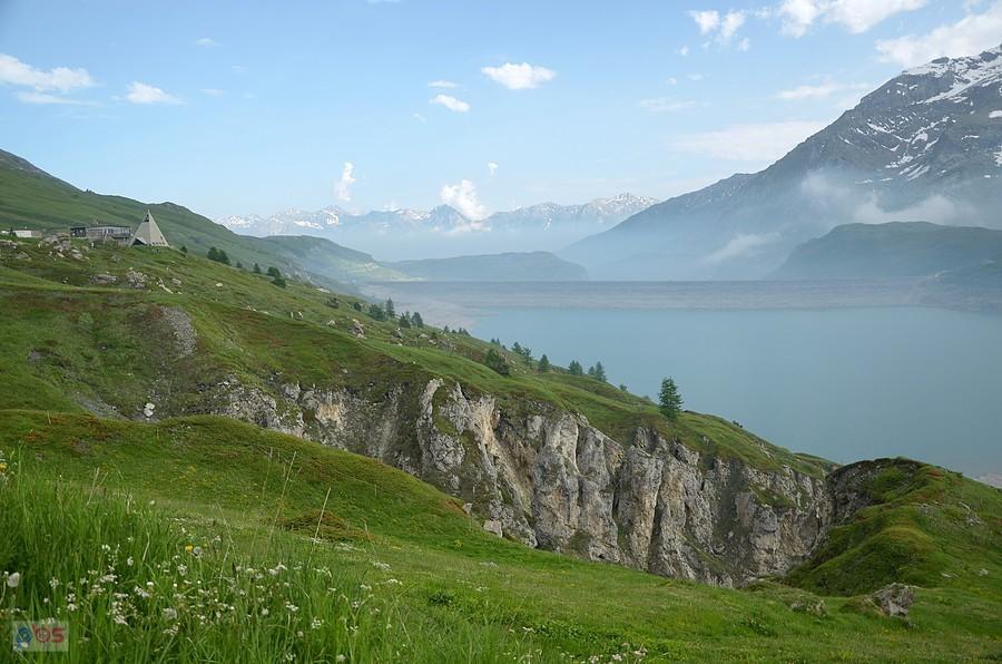 Smog nad Val di Susa z Lac du Mont Cenis