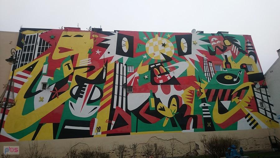 Praski mural w kolorze