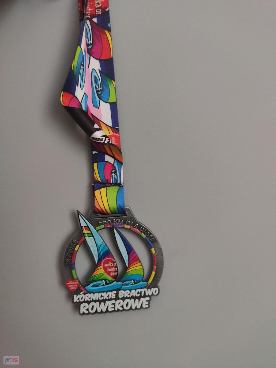 Medal od Kórnickiego Bractwa Rowerowego z okazji 100 km dla WOŚP