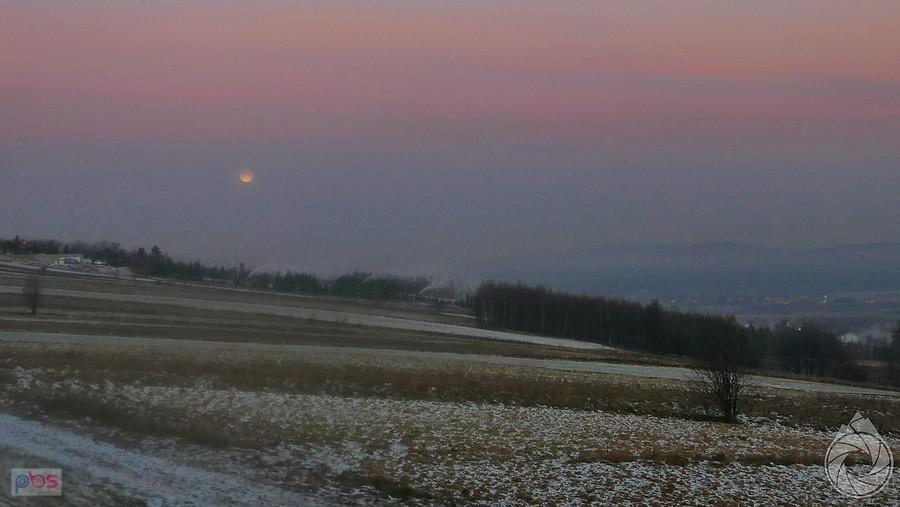 pierwsza poranna zorza nad Św.Katarzyną