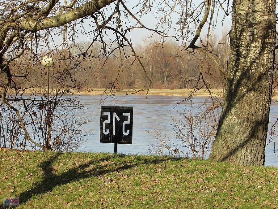 Stara tablica kilometrowa Wisły