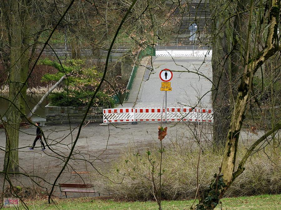 Remont mostku nad Rusałką,