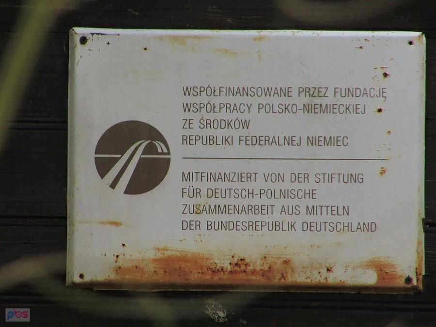Tabliczka na dawnym kościele luterańskim w Nowym Secyminie