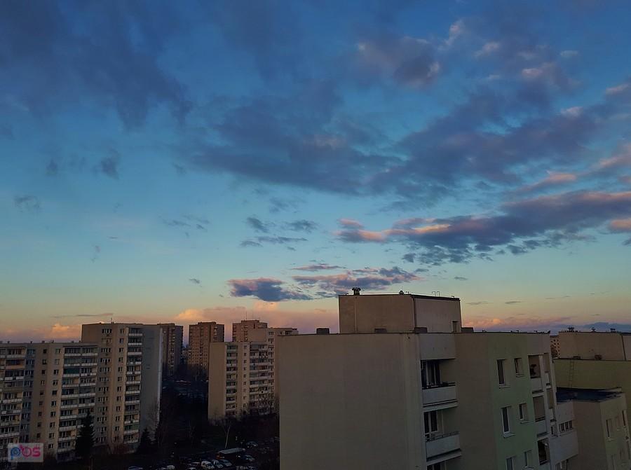 Refleksy zachodzącego słońca