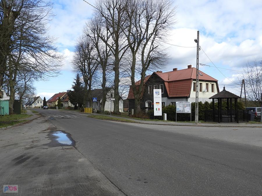 Fragment przygranicznej miejscowości o nazwie Stolec.