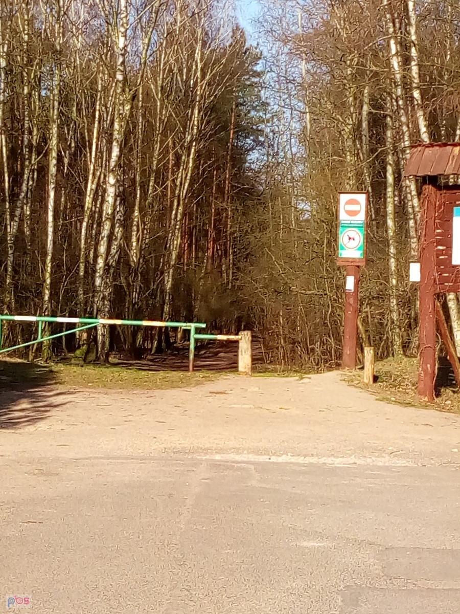 Przy wjeździe ( dla rowerów) do lasu nie ma żadnej policji