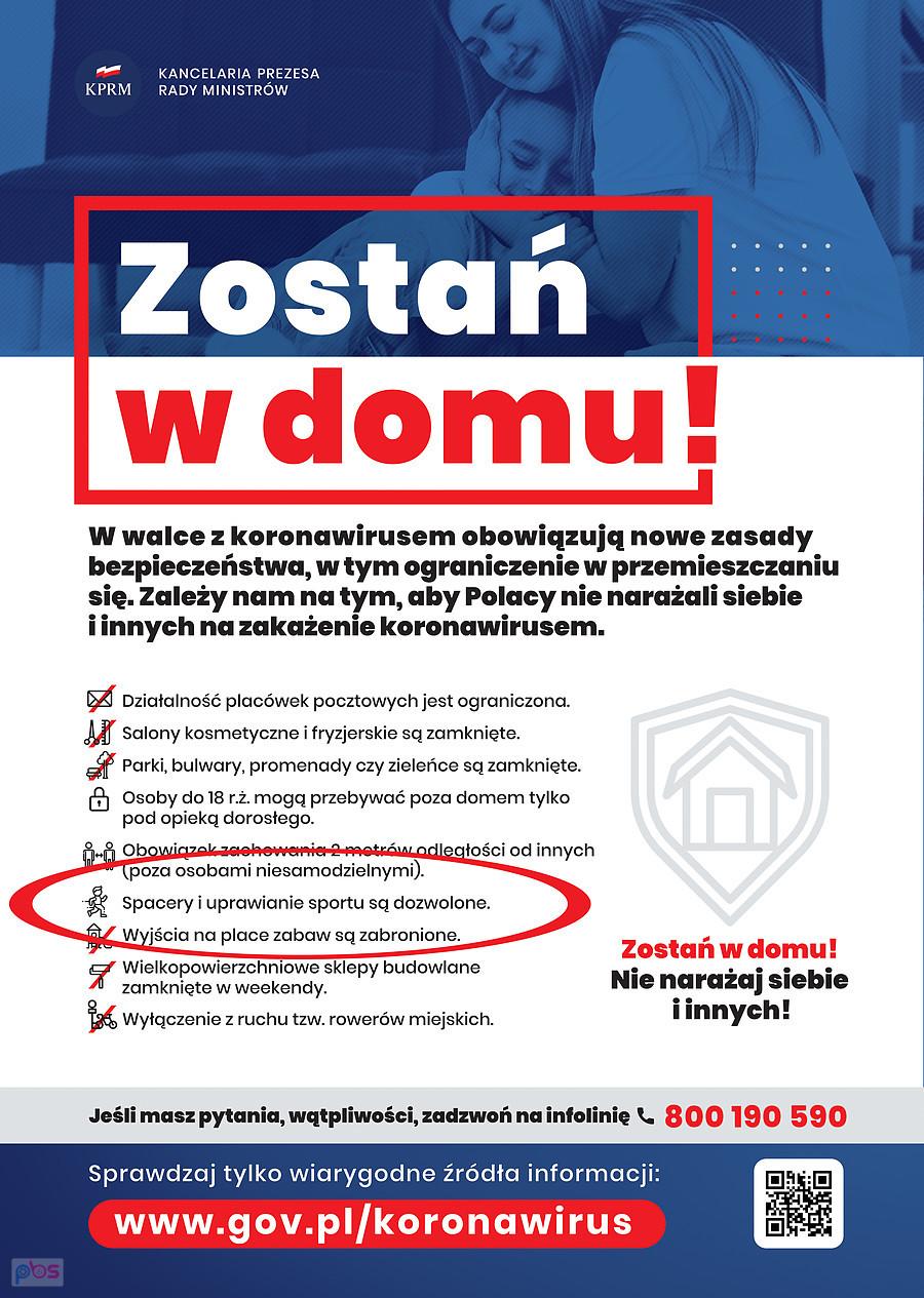 Ulotka informacyjna znajdująca sie na stronie ministerstwa umieszczona 2 kwietnia 2020