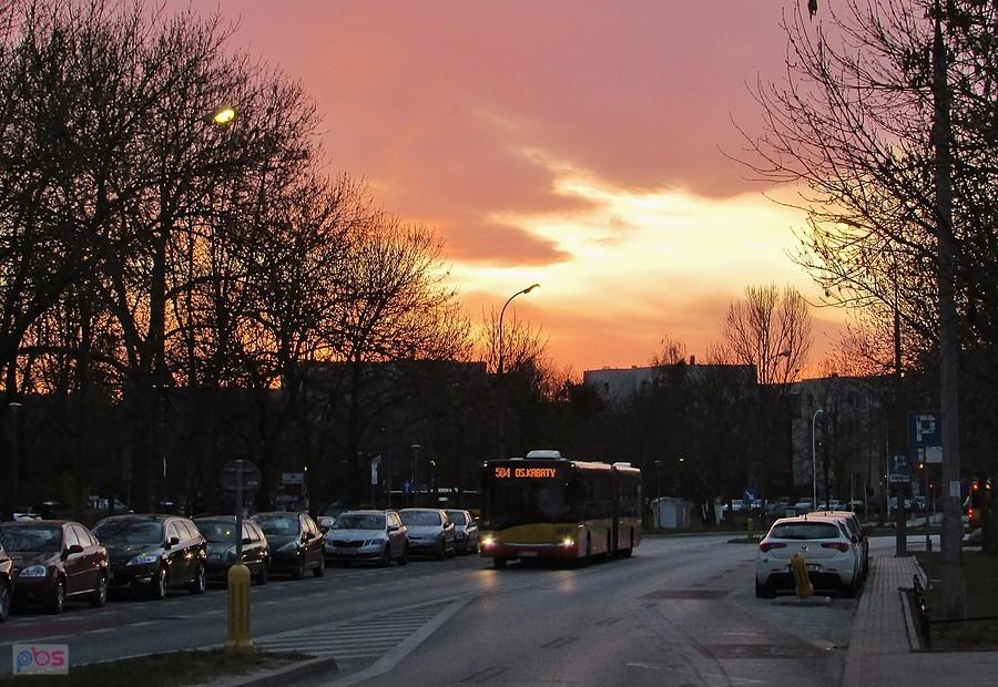 Autobus linii 504 na ul. Dereniowej