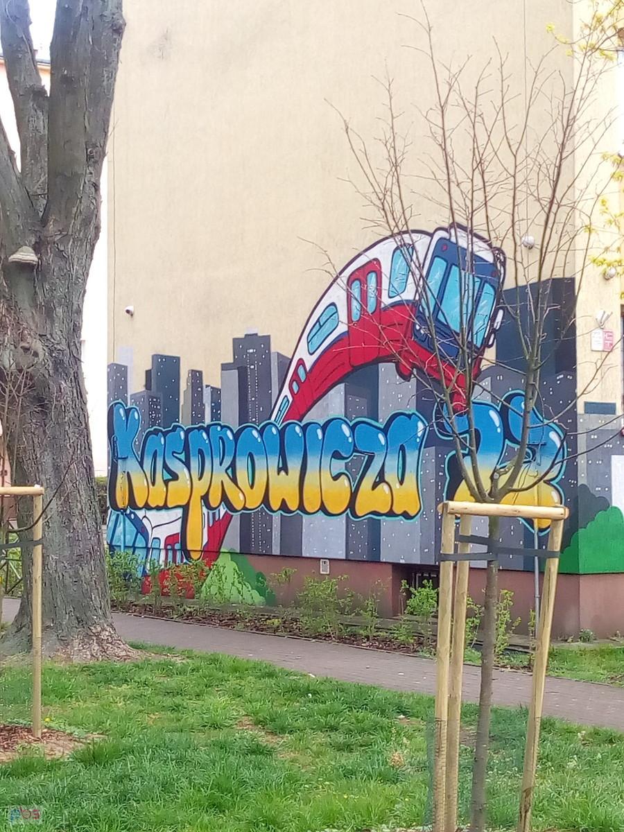 Ładny mural przy Kasprowicza