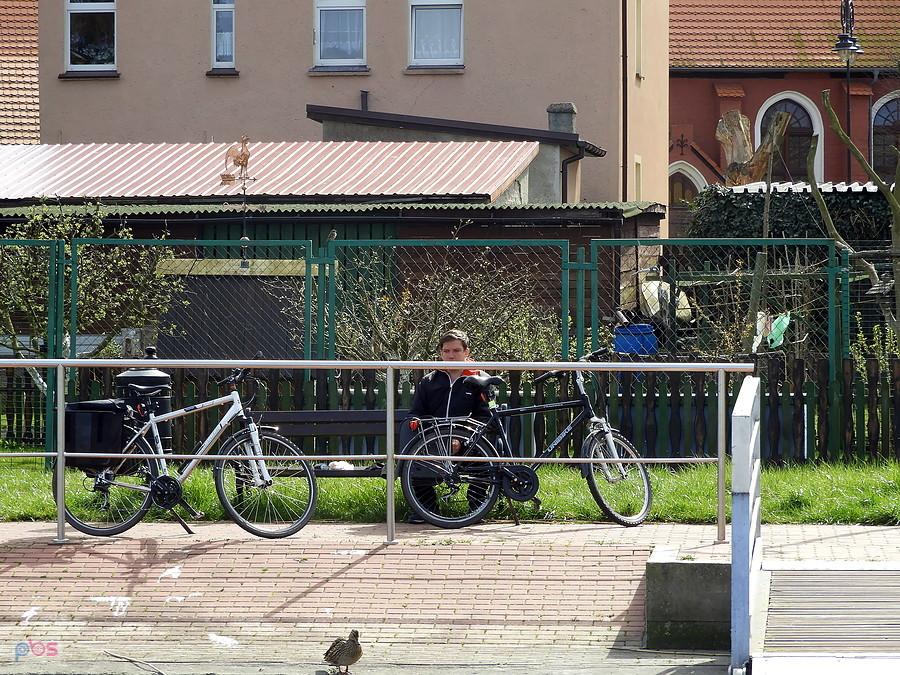 Kuba i nasze rowery w Nowym Warpnie.