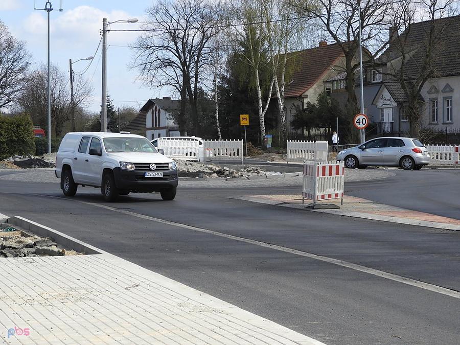 Nowe rondo w Wołczkwie.