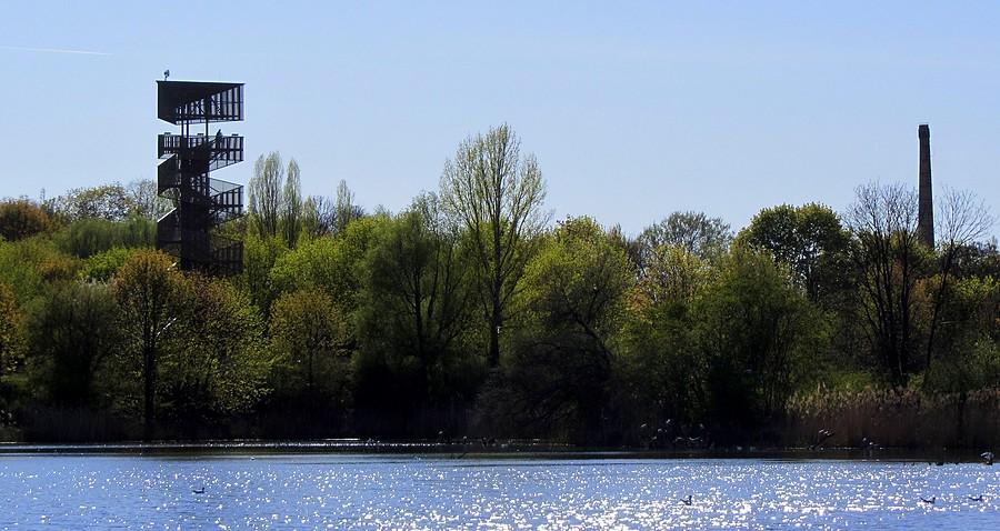 Widok na wieżę widokową - Szachty, Poznań