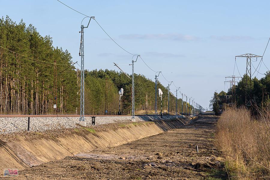 Modernizowana linia kolejowa D29-1 w Żarkach Letnisku (szlak: Poraj - Myszków).