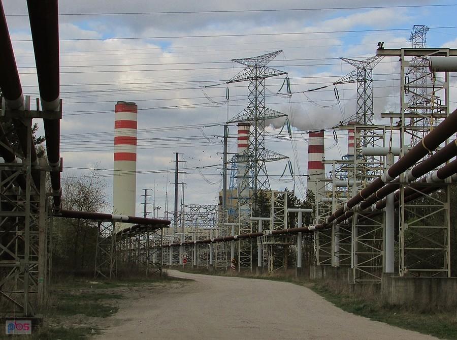 Elektrownia Kozienice z drogi krajowej 79