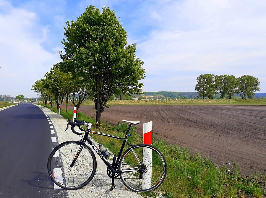 Widoczek na hopki Wielkopolskiego Parku Narodowego (daleko w tle)