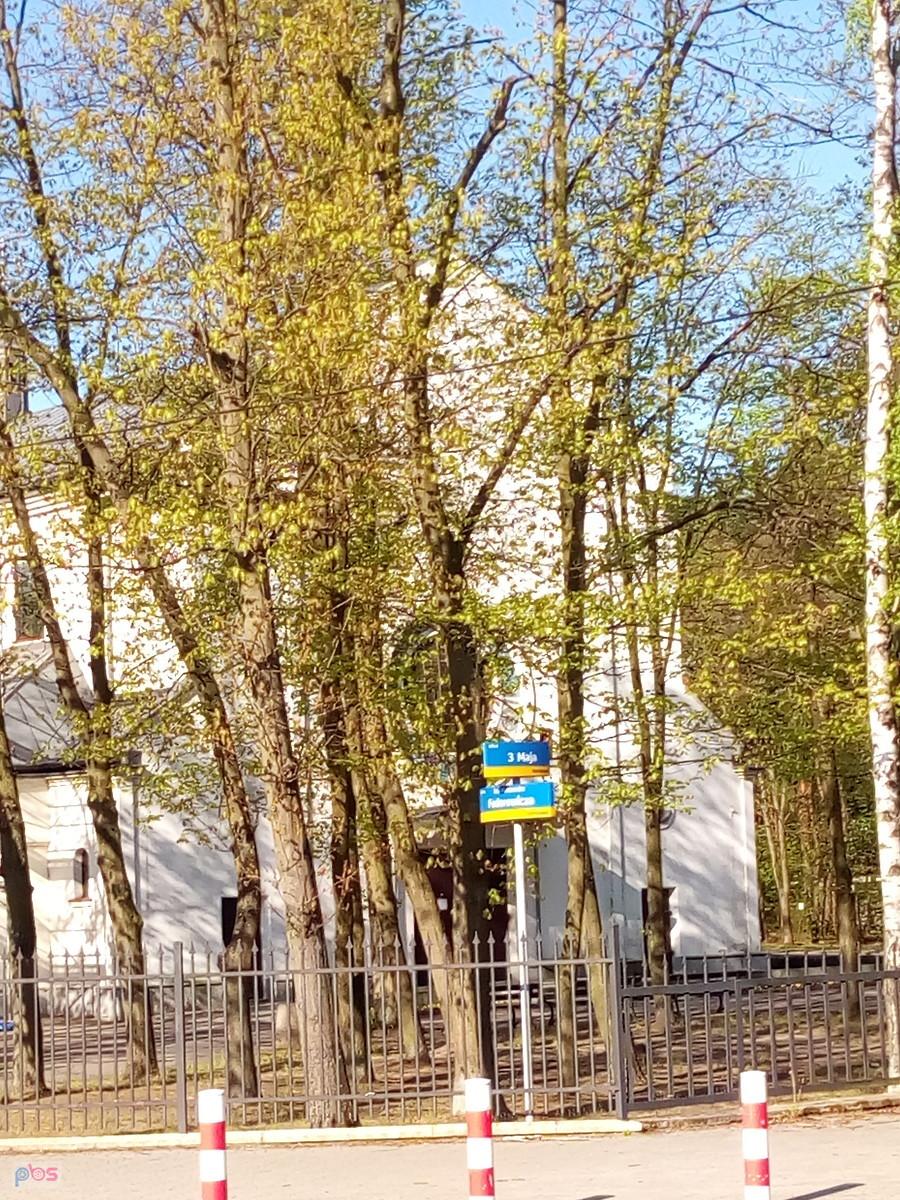 Kościół w Hornówku zasłoniły drzewa