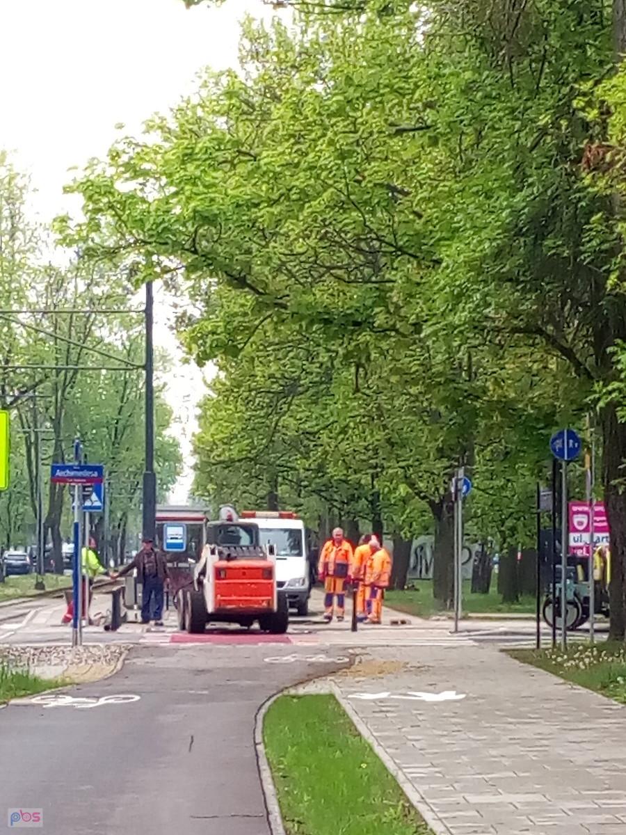 Budowa dalszej części ddr na Kaliskiego