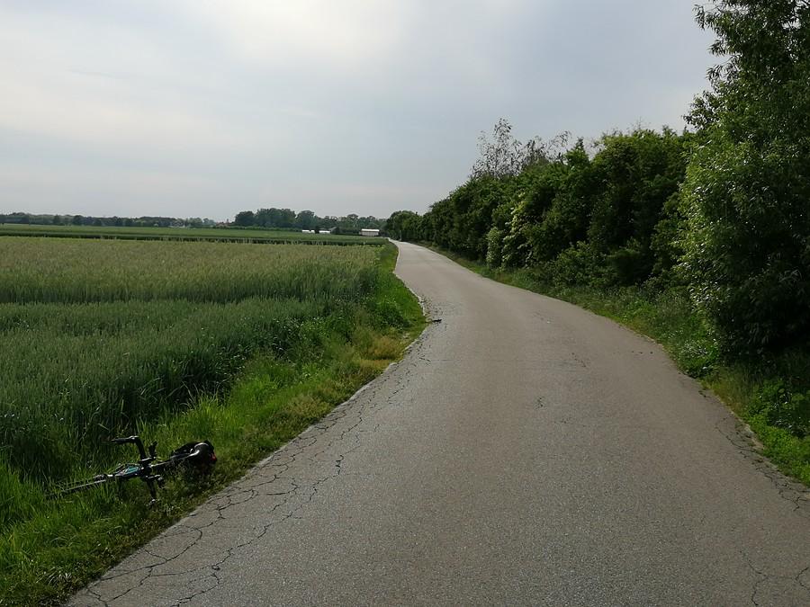 Ostatnia pauza. Do domu ok. 30 km. Momentami było ciężko, szczególnie na długich prostych ale boczne drogi zawsze przywracały sens tego wypadu.