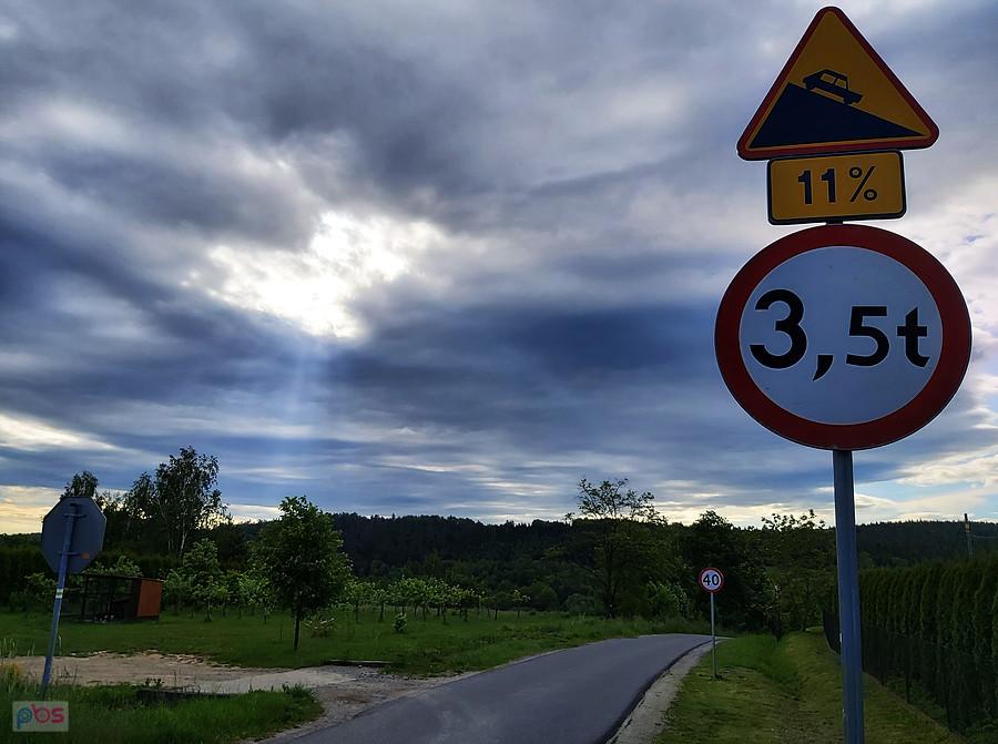 Najpierw zjazd 11%, a zaraz potem 14% podjazdu