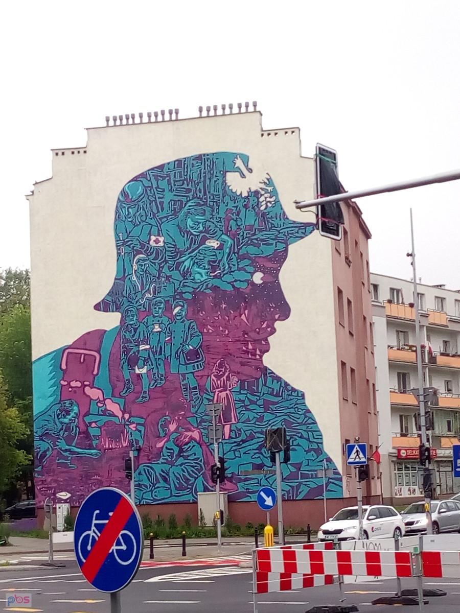 Mural przy Płockiej