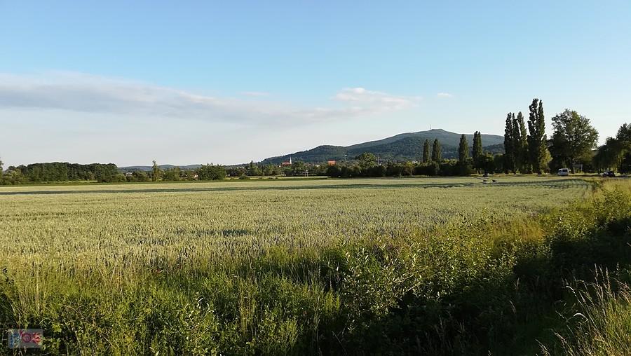 Panorama Ślęży i Sobótki przed Rogowem Sb.