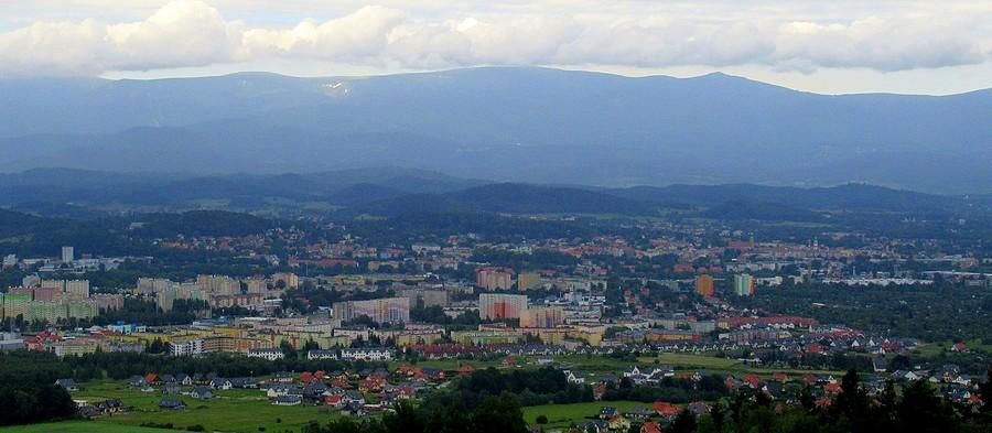 Panorama Jeleniej Góry z Góry Szybowcowej