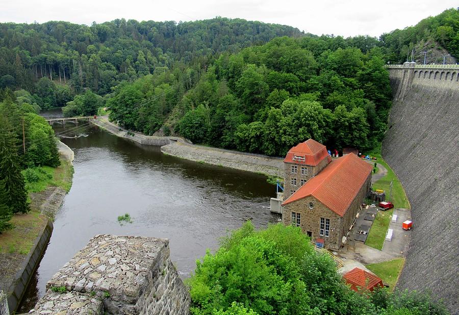 Zapora w Pilchowicach wraz z panoramą