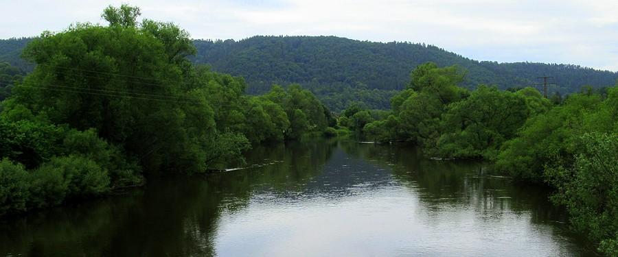 Rzeka Bóbr, widok z Pilchowic