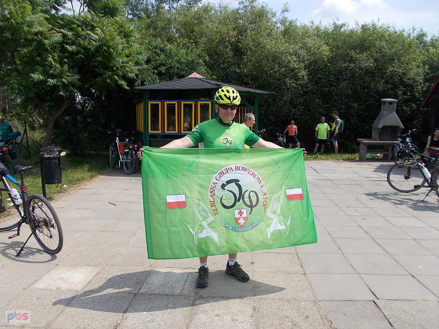 Marian65 prezentuje flagę Grupy Rowerowej STOP