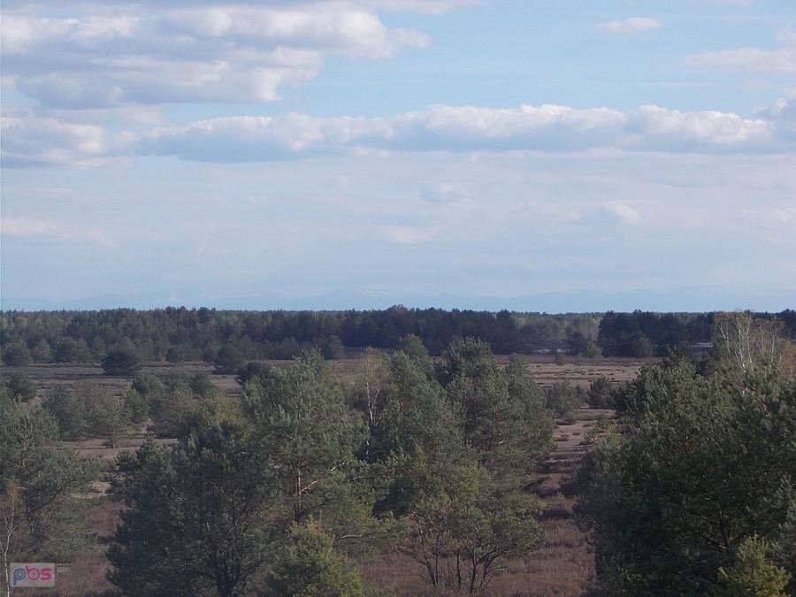 Panorama na Karkonosze z pustyni Kozłowskiej