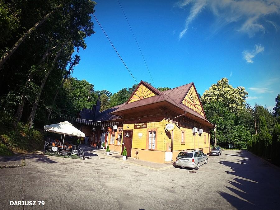 Brzesko - Pawilon Okocim. Restauracja PSS Społem (budynek dawnego teatru)